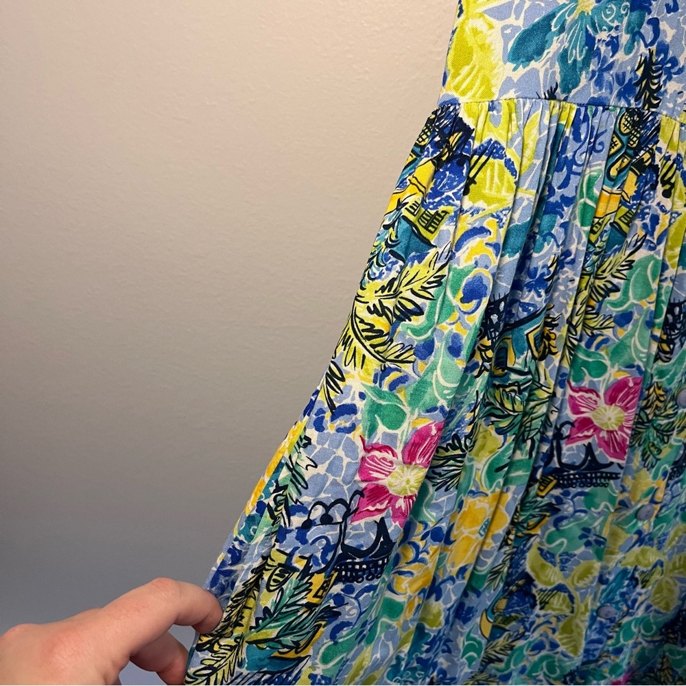 Vintage: Jennifer Moore • Floral Button Front‎ Dress - Picture 3 of 4